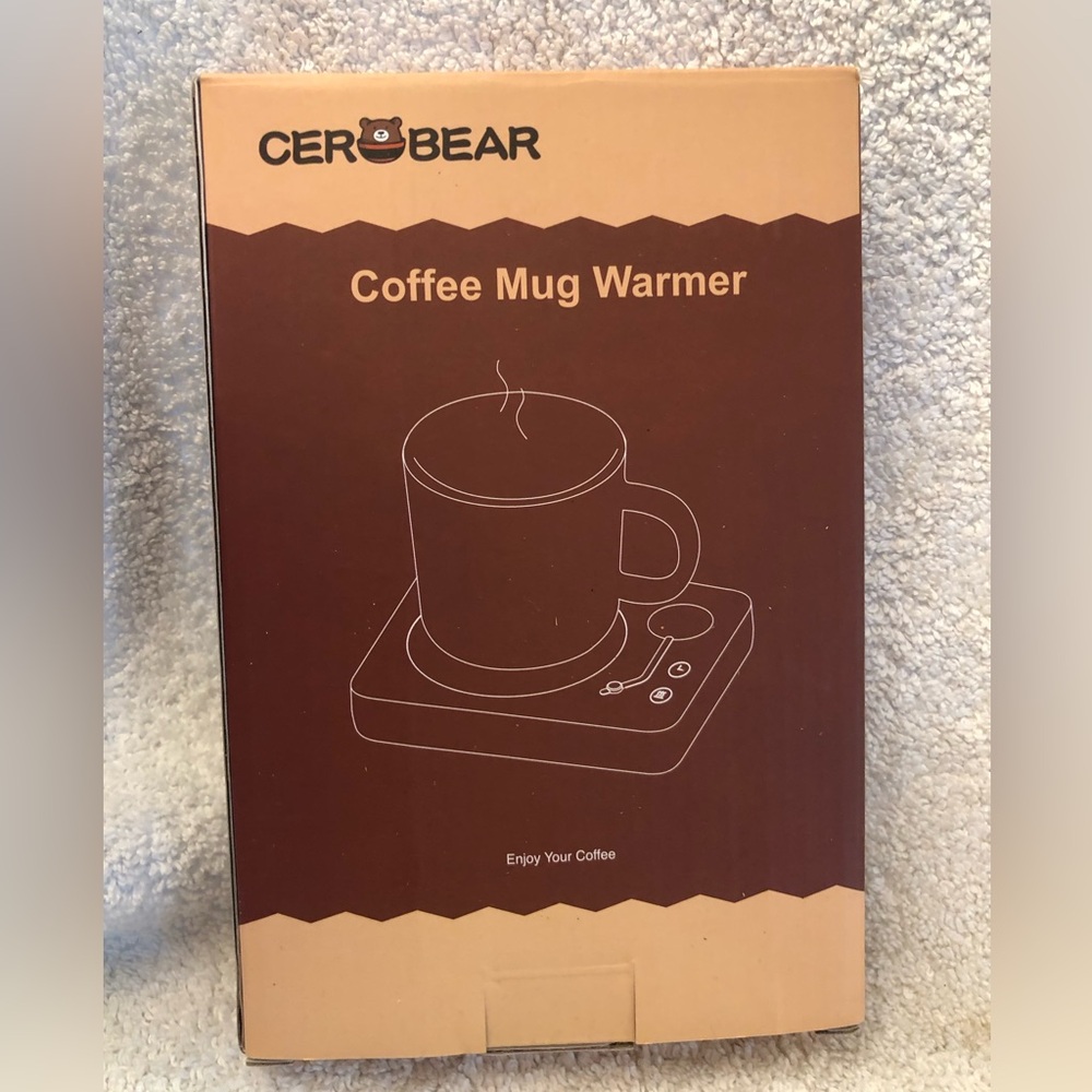 CEROBEAR Beverage Warmer NEW IN BOX 3 Temperature Control Timer Wood Grain